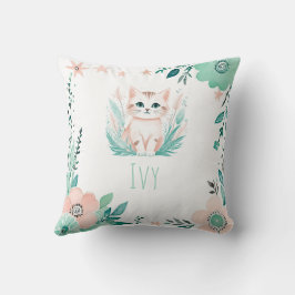 Custom Boho Schattige Kitten Kussen Pastel Groen