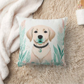 Custom Boho Schattige Labrador Kussen Pastel Groen (Deken)