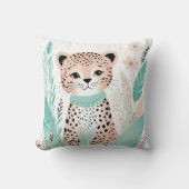 Custom Boho Schattige Luipaardkussen Pastel Groen Kussen (Voorkant)