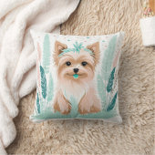 Custom Boho Schattige Yorkshire Kussen Pastel Groe (Deken)