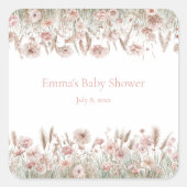 Custom Boho Wildflower Event Stickers (Voorkant)