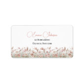 Custom Boho Wildflower Return Address Labels (Voorkant)