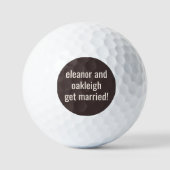 Custom Bold Brown Unique Wedding Favor Groomsmen Golfballen (Voorkant)