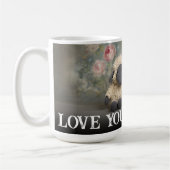 Custom Bold Love You Grandma One Photo Modern Koffiemok (Links)