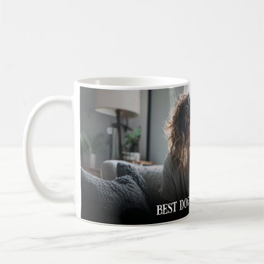 Custom Bold Personalized Dog Walker One Photo  Koffiemok (Links)