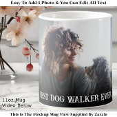 Custom Bold Personalized Dog Walker One Photo  Koffiemok