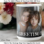 Custom Bold Personalized Family One Photo Koffiemok