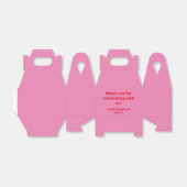 Custom Bold Roze Rood Modern Bat Mitzvah Dank u Bedankdoosjes (Uitgevouwen)