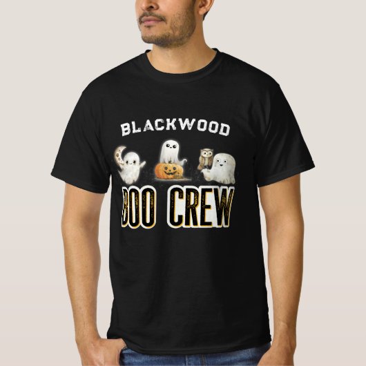 Custom Boo Crew Halloween T-shirt (Voorkant)
