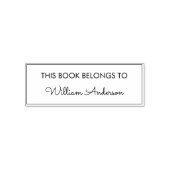 Custom Book behoort tot | Moderne naam Bookplate Zelfinktende Stempel (Design)