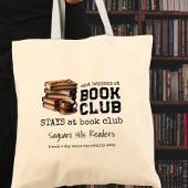 Custom Book Club Naam Bookish Funny Canvas tassen