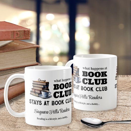 Custom Book Club Naam Koffie Mok Gift