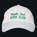 Custom Book Club Name Geborduurde Pet<br><div class="desc">Show off your love of reading (and your favorite reading crew) with this custom embroidered book club hat! Personalized with your book club name or any custom text, this hat is the perfect blend of cozy, casual, and bookish style. Use Zazzle’s easy design tools to choose your preferred fonts and...</div>