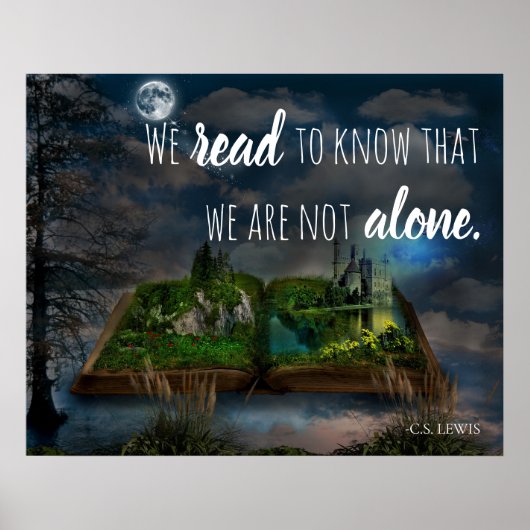 Custom Book Lover C.S. Lewis Poster (Voorkant)