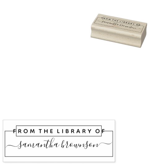Custom book lover gift Library Rubberstempel (Gestempeld)
