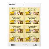 Custom Bookplate Toy Dog, Horse, Elephant and Pig Etiket (Full Sheet)