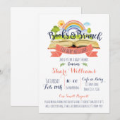 CUSTOM Books and Brunch Baby shower Invitation Kaart (Voorkant / Achterkant)