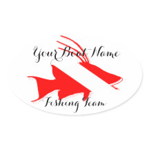 Custom Boot Naam Hog Fish Snapper Sticker