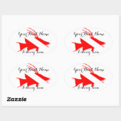 Custom Boot Naam Hog Fish Snapper Sticker (Vel)