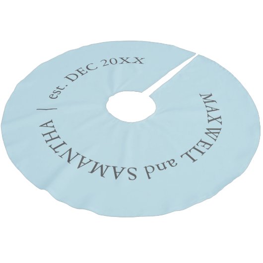 Custom Bord Blauw Kerstboom Rok (Gekanteld)