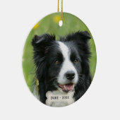 Custom Border Collie Dog Foto Keramisch Ornament (Rechts)