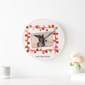 Custom Border Collie Kerstklok Grote Klok (Huis)
