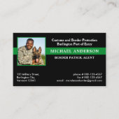 Custom Border Patrol Agent Federale Militaire Foto Visitekaartje (Voorkant)