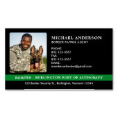 Custom Border Patrol Agent Foto Federale Militaire Magnetisch Visitekaartje (Voorkant)