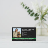 Custom Border Patrol Agent Foto Federale Militaire Visitekaartje (Staand voorkant)