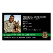 Custom Border Patrol Agent Military Foto Logo Magnetisch Visitekaartje (Voorkant)