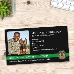 Custom Border Patrol Agent Military Foto Logo Visitekaartje