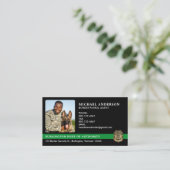 Custom Border Patrol Agent Military Foto Logo Visitekaartje (Staand voorkant)