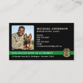 Custom Border Patrol Agent Military Foto Logo Visitekaartje (Voorkant)