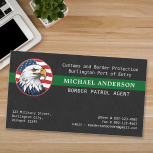 Custom Border Patrol Military Wildlife Police Logo Visitekaartje