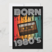 Custom Born 1980's Retro 80"s Cassettebandje Kaart (Voorkant)