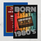 Custom Born 1980's Retro 80"s Cassettebandje Kaart (Voorkant / Achterkant)