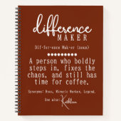 Custom boss appreciatie dagboek, Collega geschenk Notitieboek (Voorkant)