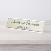 Custom Boss Lady Funny Bureau Naambordje (Voorkant)