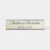 Custom Boss Lady Funny Bureau Naambordje (Voorkant)