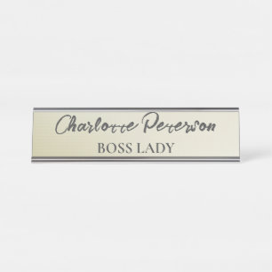 Custom Boss Lady Funny Bureau Naambordje