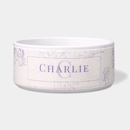Custom Botanical Monogram | Dog Cat Pet Bowl Voerbakje