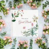 Custom Botanical Wedding Guest Book Notitieboek