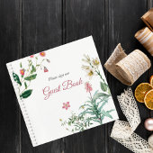 Custom Botanical Wedding Guest Book Notitieboek