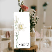 Custom Botanical Wedding Menu