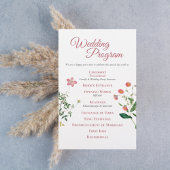 Custom Botanical Wedding Program