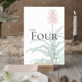 Custom Botanical Wedding Table Number Kaart