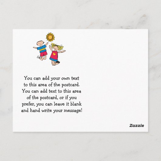 Custom Bounce House Verjaardag Dank u Briefkaart (Achterkant)