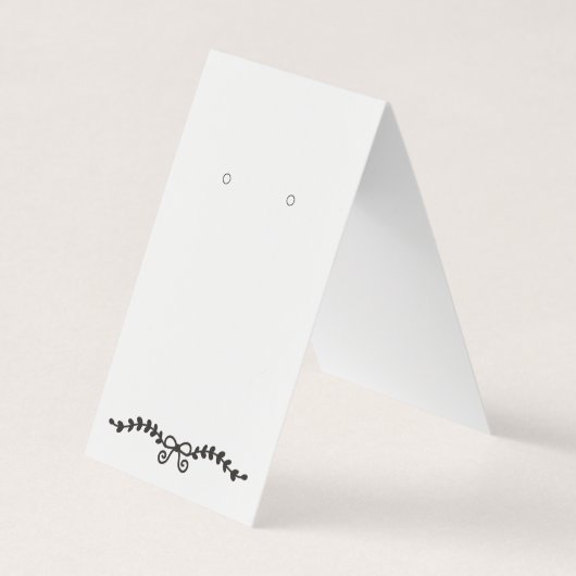 Custom Bow Leaf Zelfstandige Oorbel Display Kaart Visitekaartje (Voorkant)