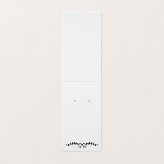 Custom Bow Leaf Zelfstandige Oorbel Display Kaart Visitekaartje (Buitenkant ongevouwen)