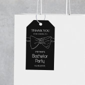 Custom Bow Stropdas Black Bachelor Party Bedankt Cadeaulabel